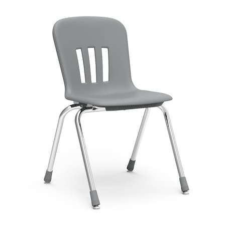 Virco Metaphor Series 18" Classroom Chair, 5th Grade - Adult with Nylon Glides - Graphite Seat N918